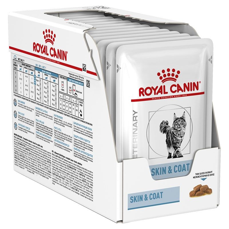 Royal Canin Skin & Coat Formula, 12 Plicuri X 85 G