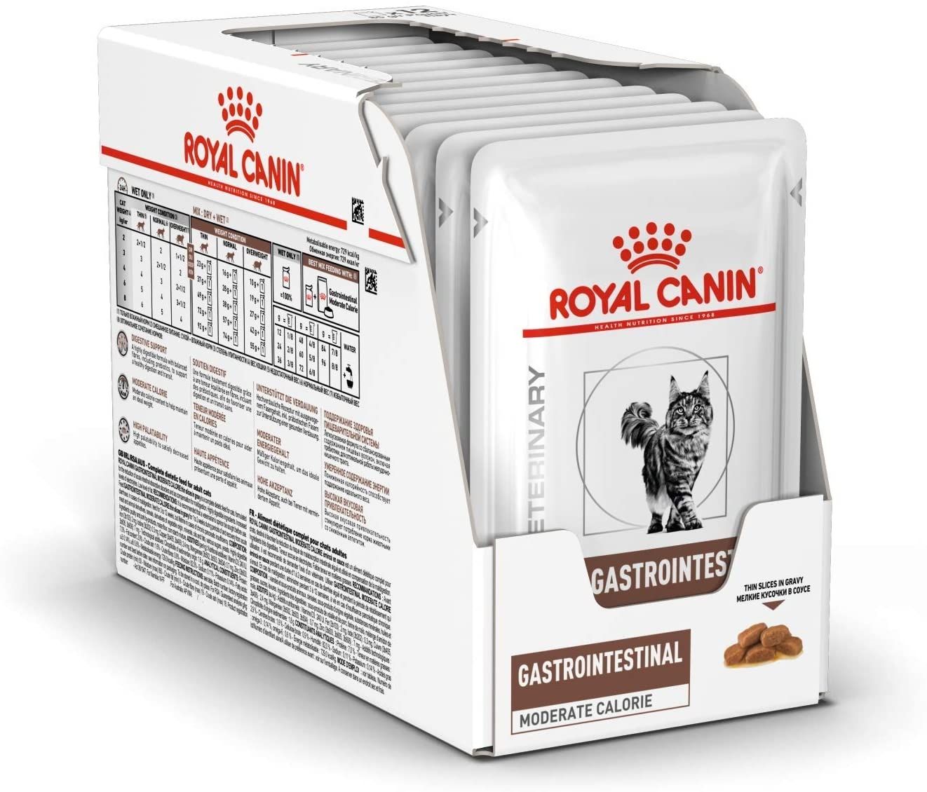 Royal Canin Gastro Intestinal Moderate Calorie Cat, hrana umeda pisica, 12×85 g 12x85