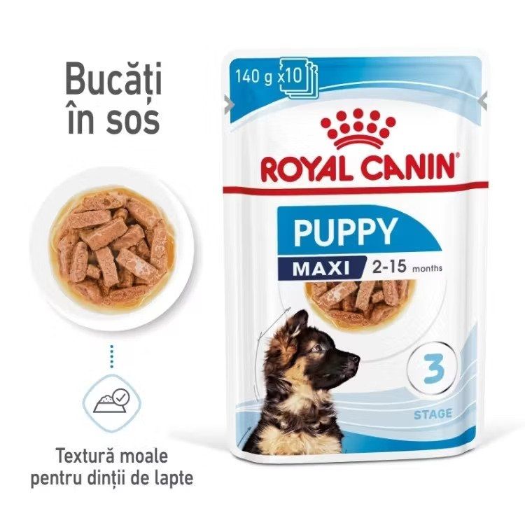 Royal Canin Maxi Puppy hrana umeda caine junior (in sos), 140 g (în imagine 2022