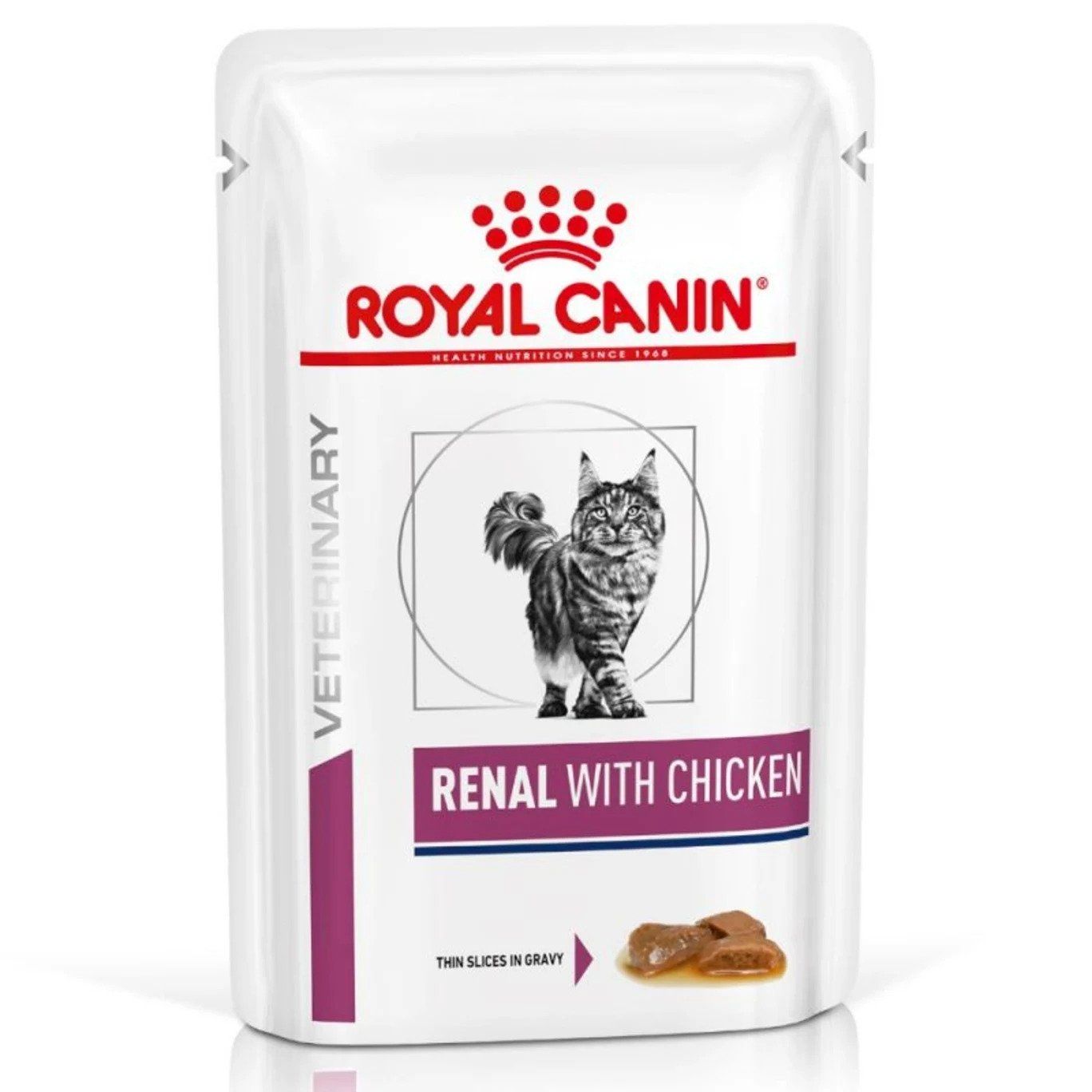 Royal Canin Renal Chicken Cat, Hrana Umeda Pisica, 85 G