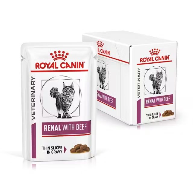 Royal Canin Renal with Beef, hrana umeda pisica, 12x85 g