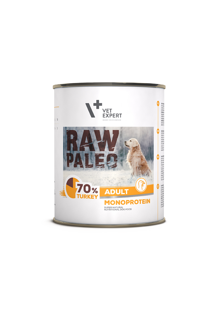 Raw Paleo, Conserva Monoproteica, Adult, Curcan, 800 g