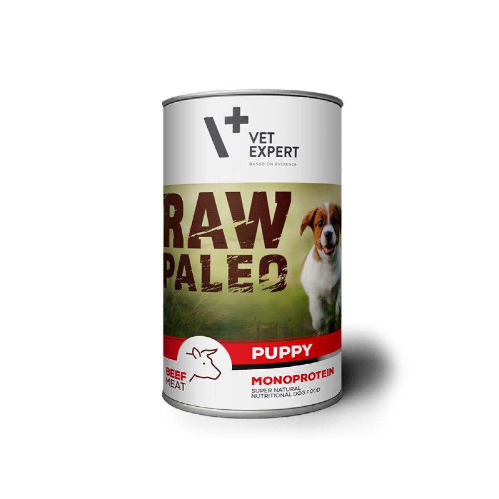 Raw Paleo Puppy, Conserva Monoproteica, Vita, 400 g (conserva)