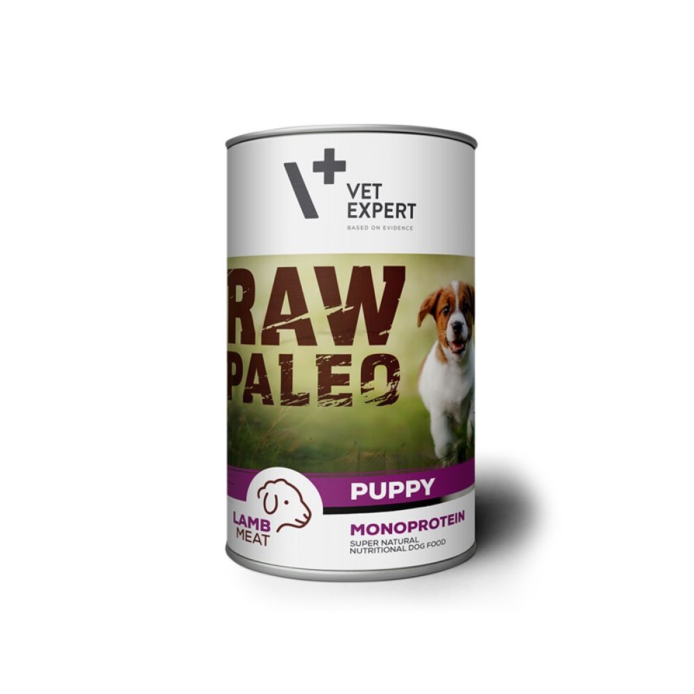 Raw Paleo Puppy, Conserva Monoproteica, Miel, 400 g (conserva)