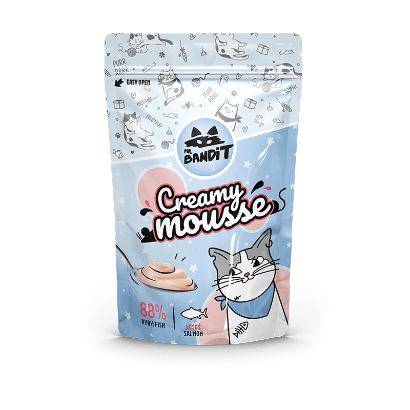 Mr. Bandit CAT Creamy Mousse, somon, 60 g