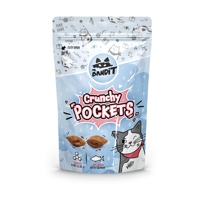 Mr. Bandit CAT Crunchy Pockets, somon, 40 g