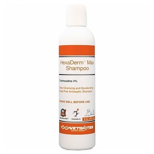 Sampon Antiseptic Clorhexidina 4%, Hexaderm Max, Vetbiotek, 237 ml