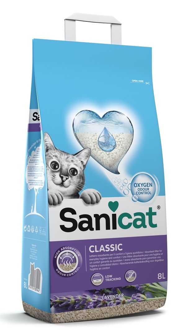 SANICAT Classic Lavender, 8 L Nisip Igienic 2023-09-29