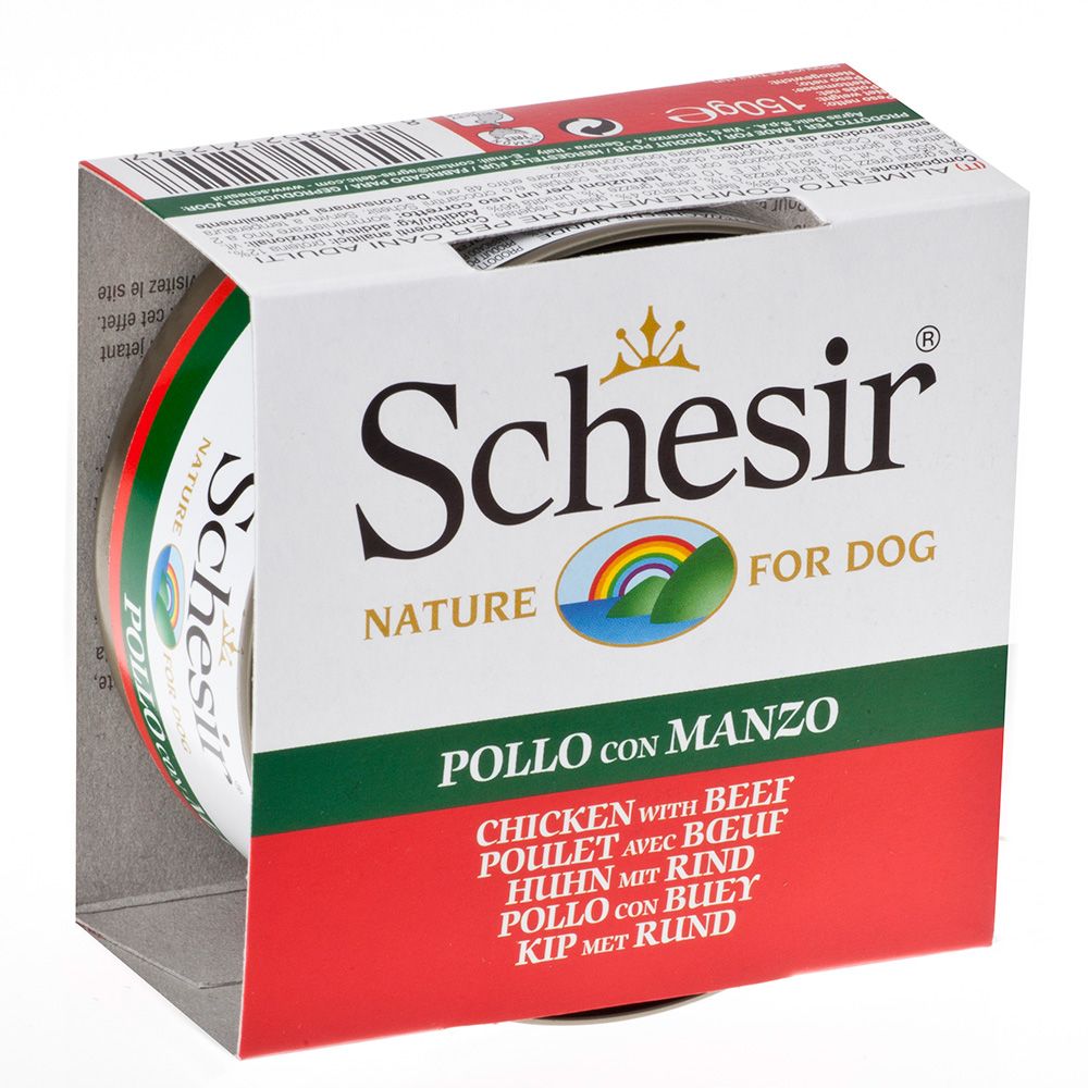 Schesir Dog, Pui/ Vita, Conserva 150 g (conserva)