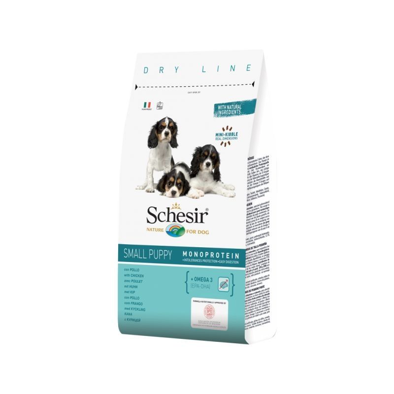 Schesir Dog Dry, Small Puppy Monoprotein Pui, 800 G