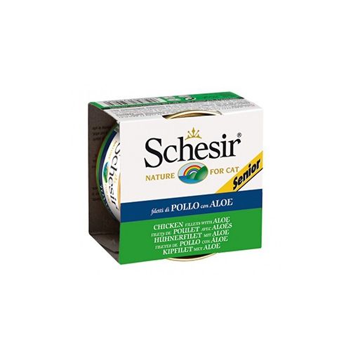 Schesir Senior Cat, cu pui si aloe, conserva 85 g