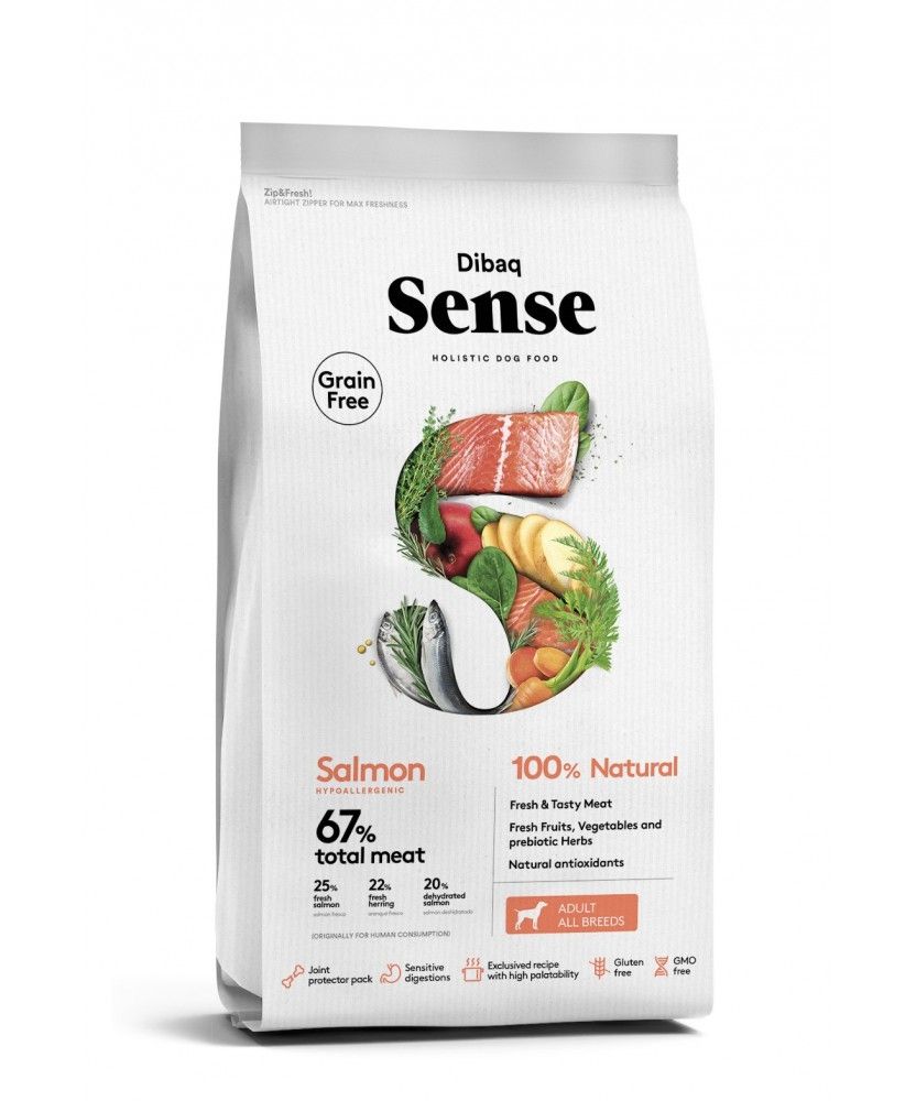 Dibaq Grain Free Sense Salmon, Adult, 2 kg Adult imagine 2022