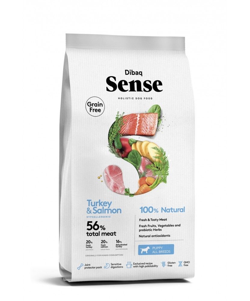 Dibaq Grain Free Sense Turkey & Salmon, Puppy, 2 Kg