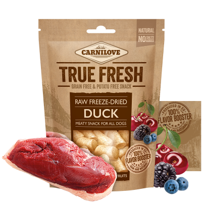 Carnilove True Fresh Raw Freeze-Dried Duck With Red Fruits, 40 G