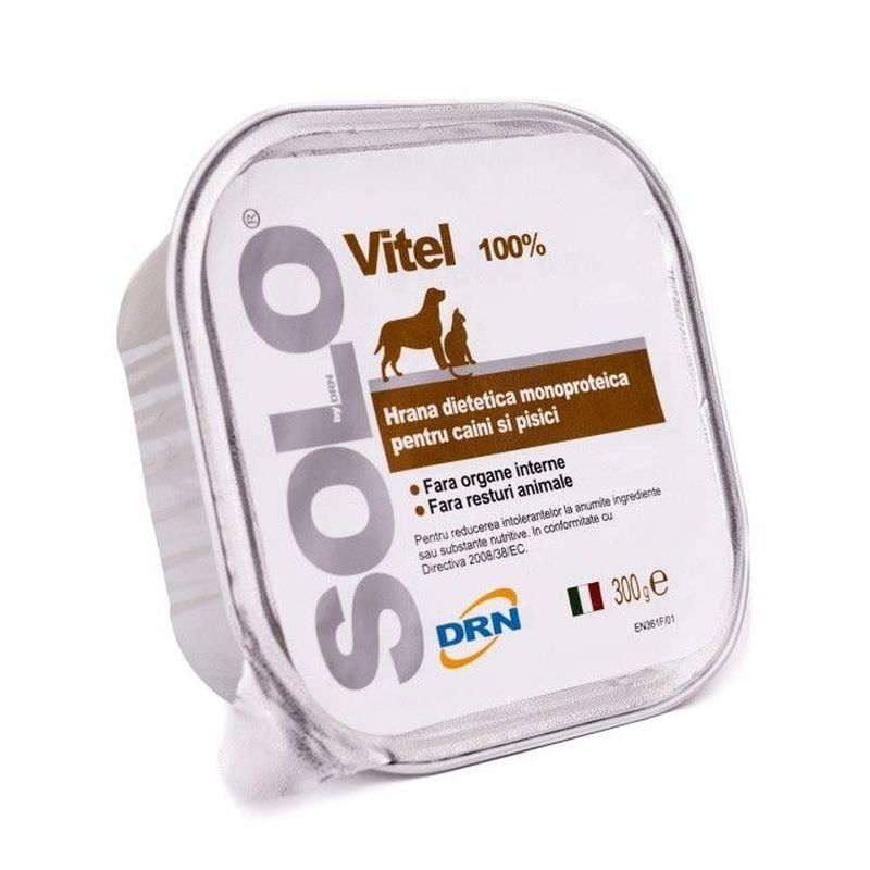 Solo, conserva 100% Vitel, 300 g Hrana umeda Pisici 2023-09-26