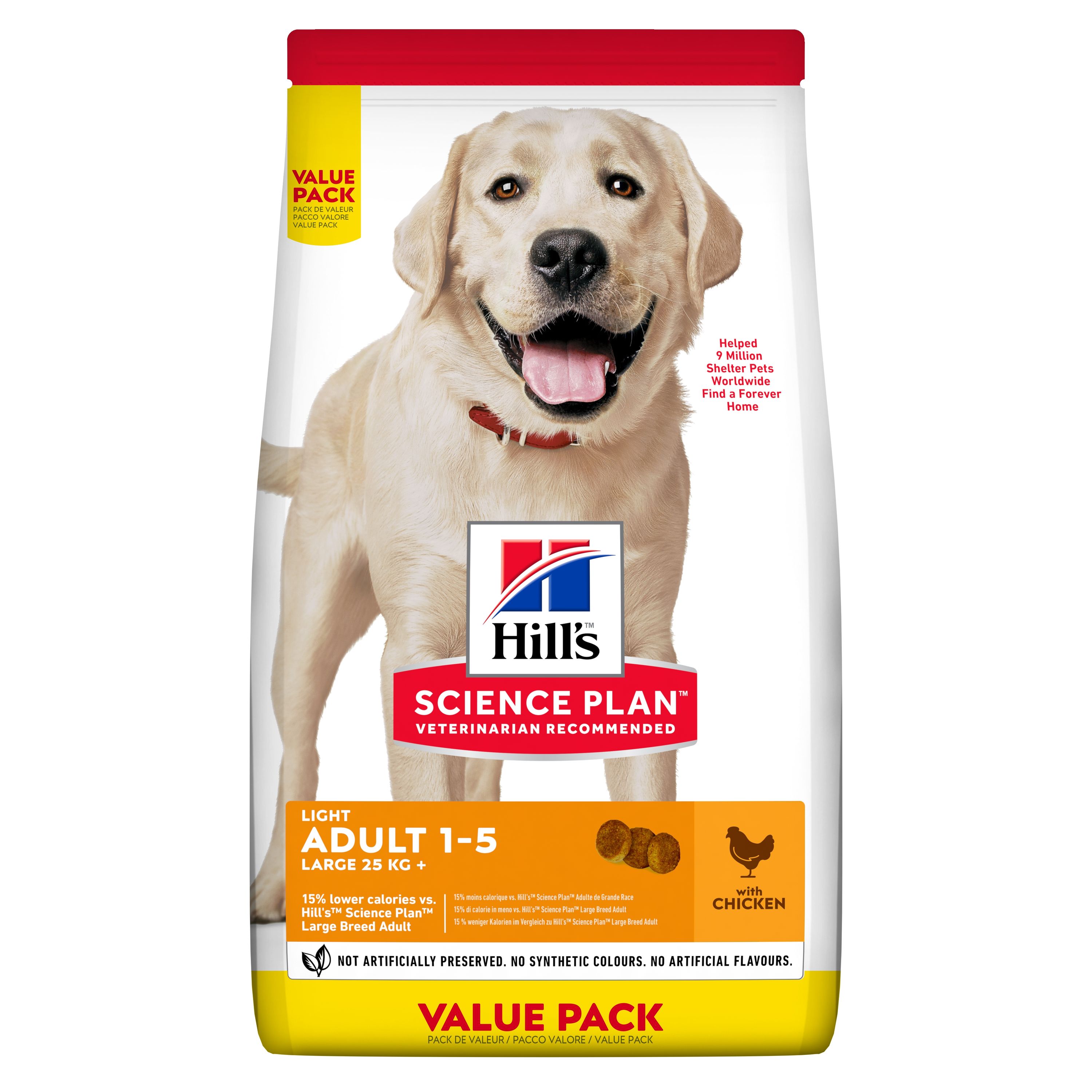 Hill\'s Science Plan Canine Adult Large Light Chicken Value Pack, 18 kg