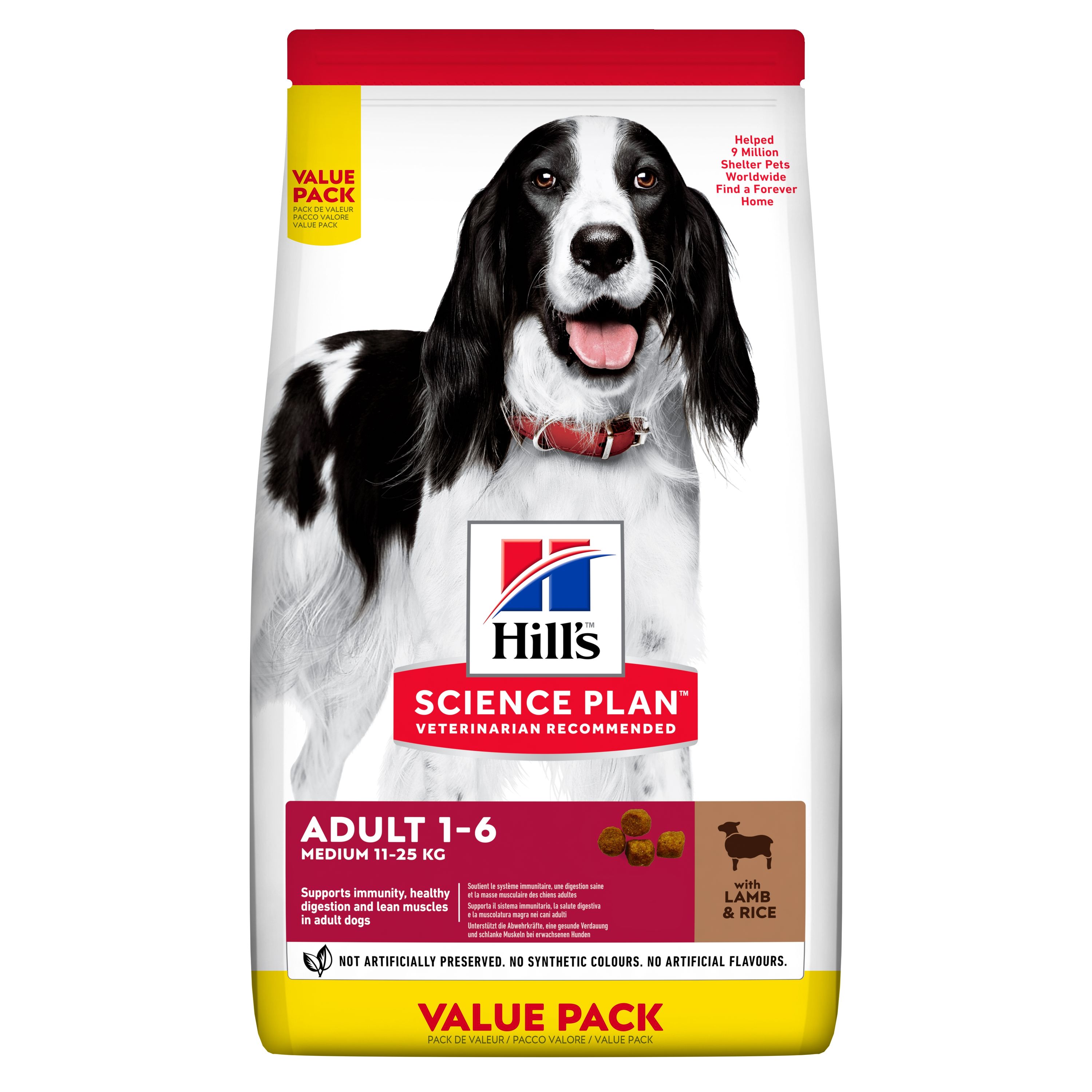 Hill\'s Science Plan Canine Adult Medium Lamb & Rice Transit Value Pack, 18 kg