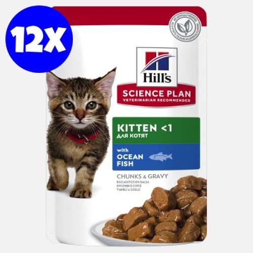 Hill's Science Plan Feline Kitten Ocean Fish, 12x85 g