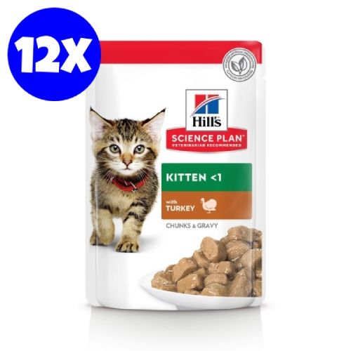 Hill\'s Science Plan Feline Kitten Turkey, 12x85 g