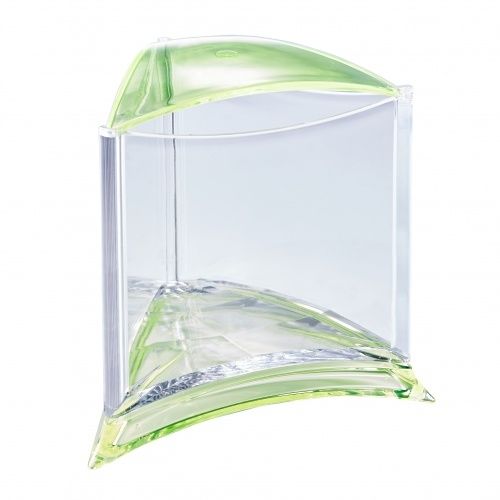 ISTA - Acvariu acrilic betta, triunghiular, verde, 1L - Stylish Display Case Green