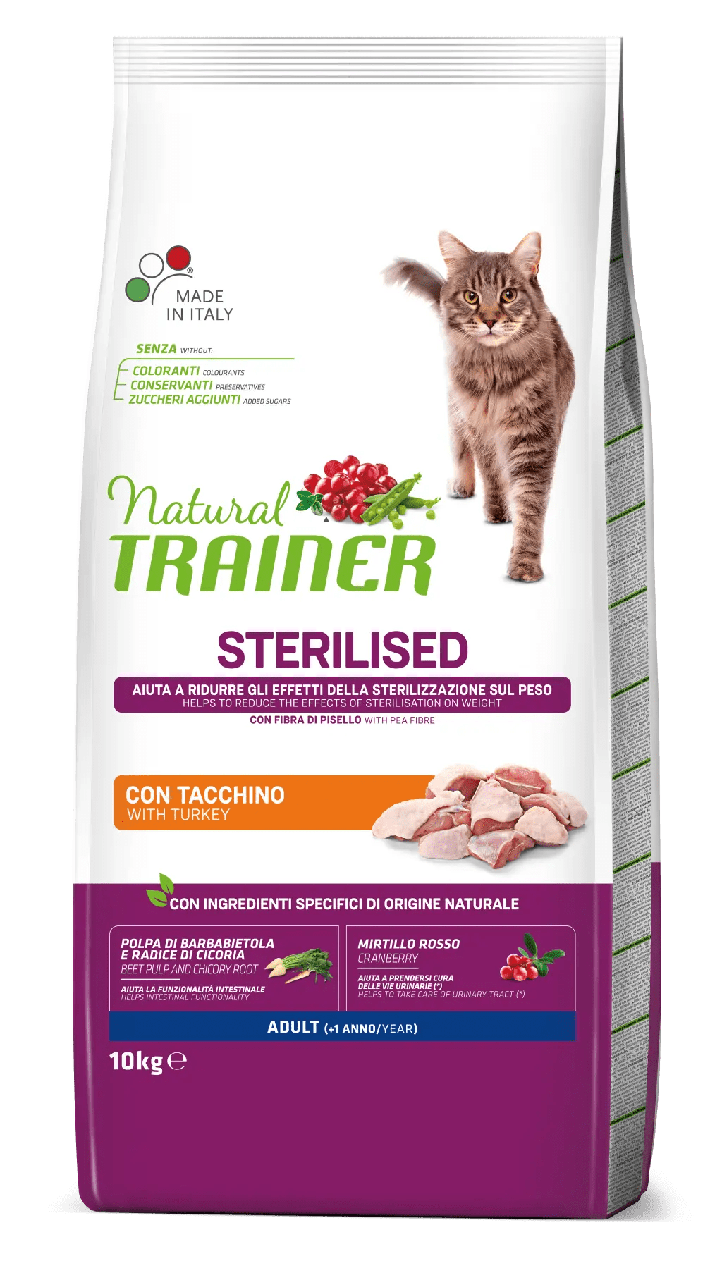 Natural Trainer, Pisica Adulta Sterilizata cu Curcan, 10 kg