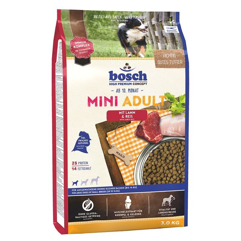 Bosch Adult Mini Lamb & Rice, 3 Kg