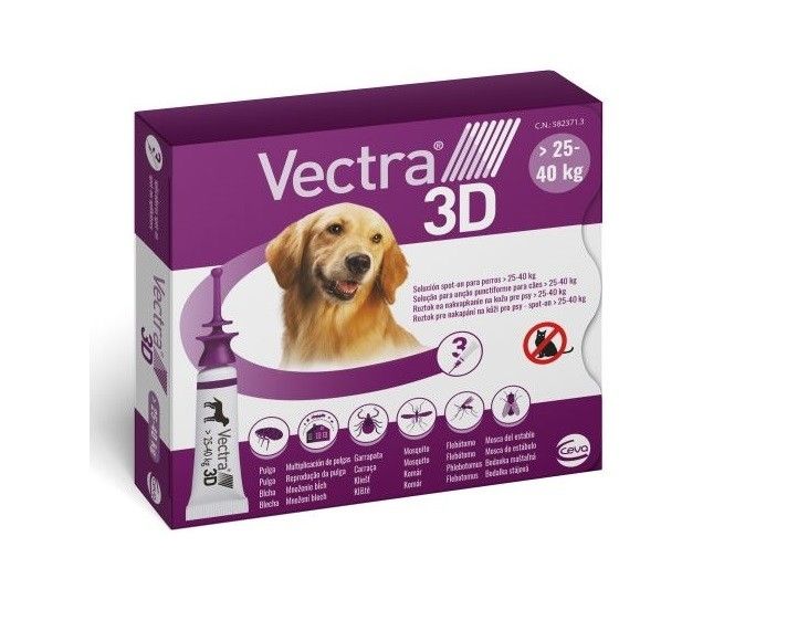 VECTRA 3D 25-40 kg/ 3 pipete