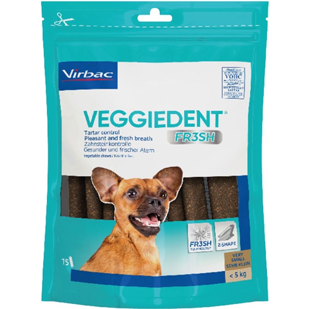 Veggiedent Fr3sh Extra – Small Dog (<5 kg), 15 bucati