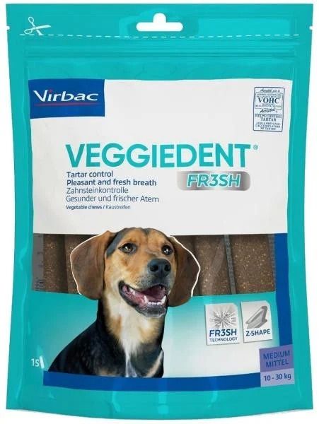Veggiedent Fr3sh Medium Dog (10 - 30 kg), 15 bucati