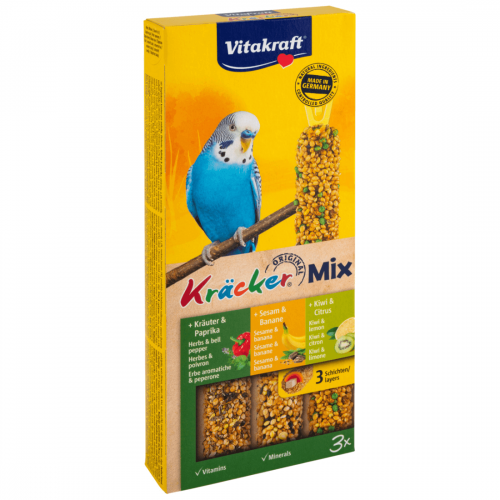 Batoane Pentru Perusi, Vitakraft Kracker Trio Ardei/ Susan/ Kiwi, 90 G