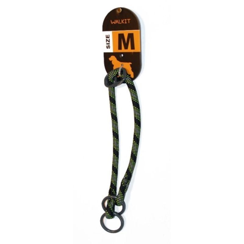 Walkit Special Round Rope Zgarda caine verde/negru (M) 0.8 x 35 – 40 cm (M)