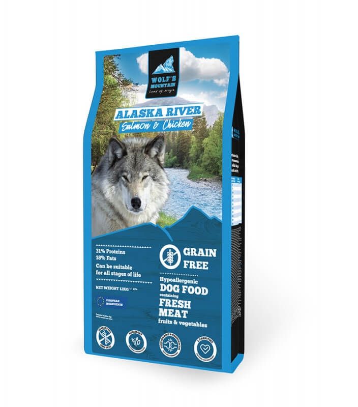 Wolf’s Mountain Alaska River, Somon & Pui si Fructe & Legume, 12 kg Alaska