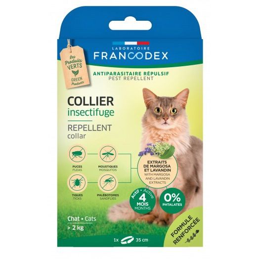 Francodex, Zgarda Antiparazitara Cat, >2 kg antiparazitară imagine 2022