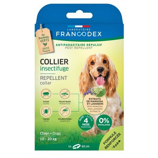 Francodex, Zgarda Antiparazitara Dog Medium, 10-20 kg (10-20