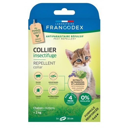 Francodex, Zgarda Antiparazitara Kitten, <2 kg antiparazitară imagine 2022