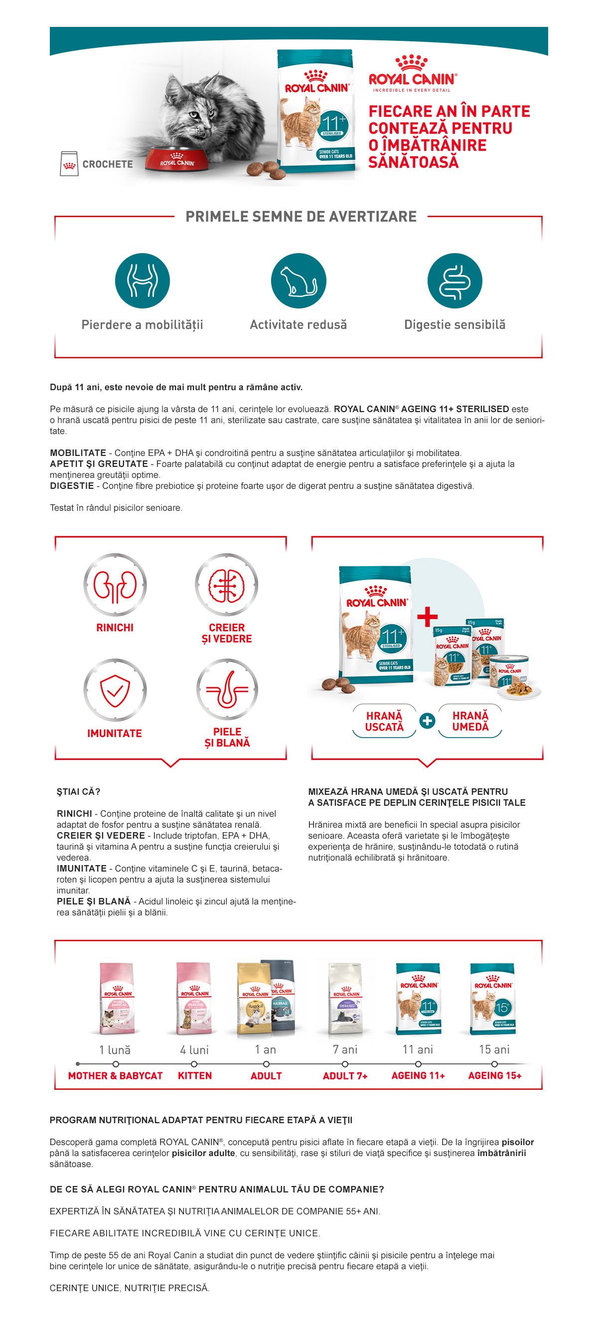 BENEFICII ROYAL CANIN Ageing Sterilised 11+ hrana umeda pisica senior, 12 x 85 g