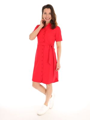 Foto van Mi Piace travel jurk korte mouwen rood 