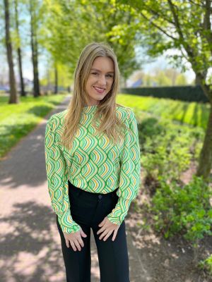 Foto van Perla Nera shirt geel groen 