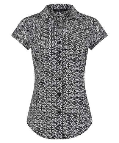 Foto van Lady Day Suzy Cap blouse black ikat