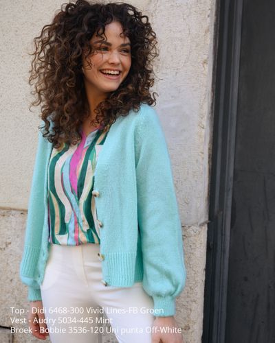 Foto van Fos vest audry uni turquoise 