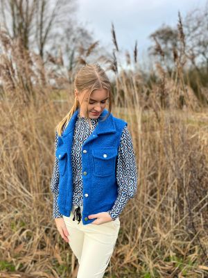 Foto van Gilet boucle onesize cobalt