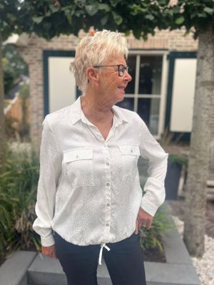 Foto van Tence blouse panter wit