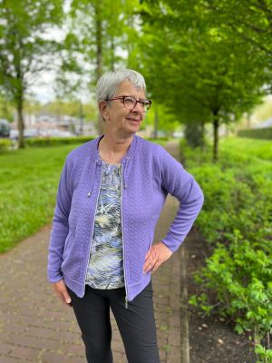 Foto van Leona vest relief brei paars