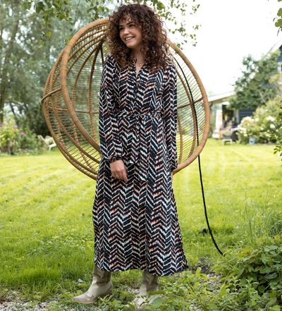Foto van Fos jurk lola pijl petrol