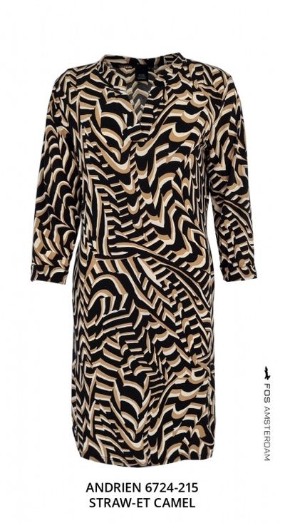 Foto van Fos jurk andrien straw camel