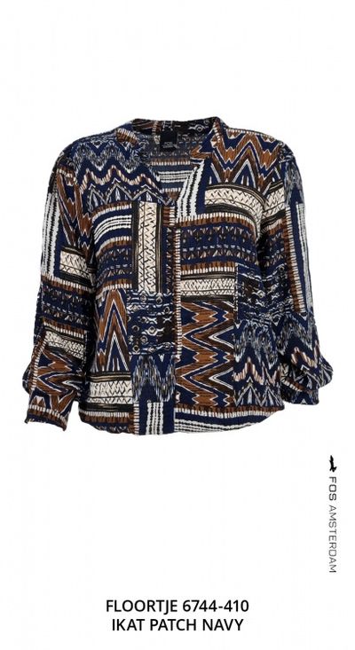 Foto van Fos blouson floortje ikat patch navy