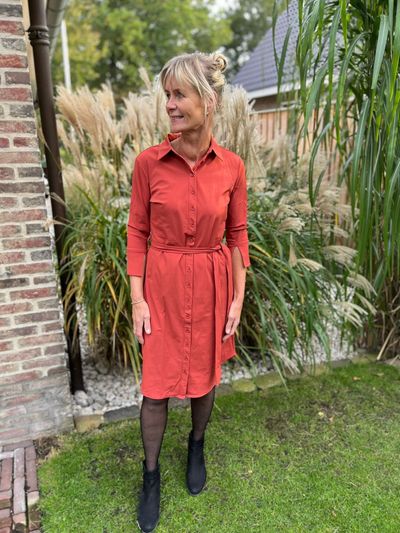 Foto van Mi Piace travel jurk drie kwart mouw rust