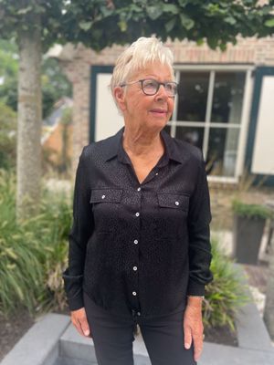 Foto van Tence blouse panter zwart