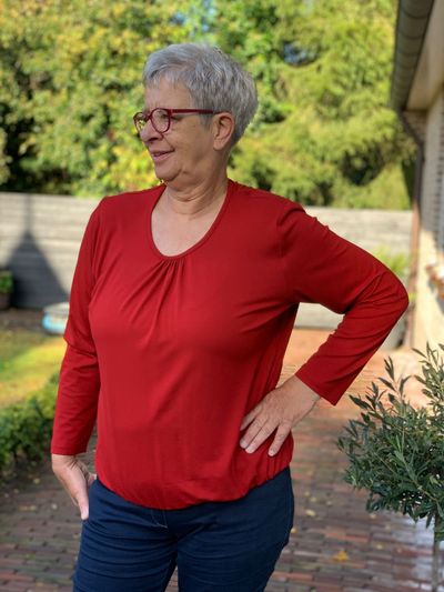 Foto van Ilona's blouson rood