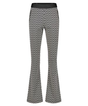 Foto van Lady Day Telice Flared broek off white zig zag